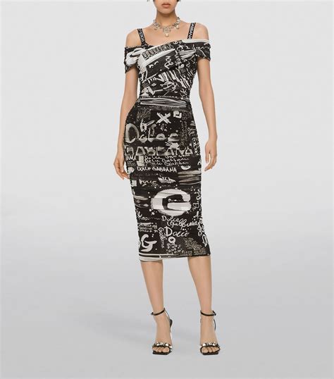 dolce gabbana graffiti dress|dolce gabbana dresses 2021.